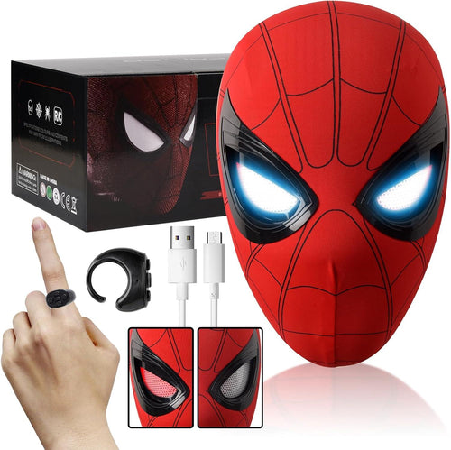 Remote-Controlled Animated Spider-Man Mask with Moving Eyes