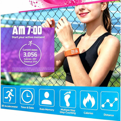 T5 Smart Fitness Bracelet – Step Counter & Vibrating Alarm=