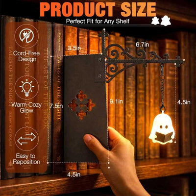 Halloween Magic Bookend Lantern – Spooky Ghost & Vintage Light Designs