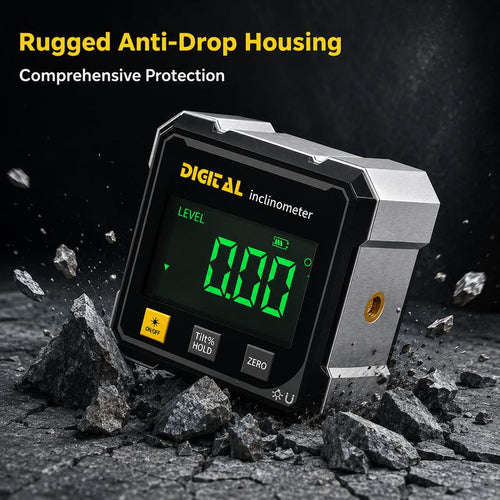 360° Magnetic Digital Angle Gauge with Dual Laser