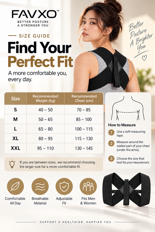 FAVXO Posture Corrector – Adjustable Back & Shoulder Support