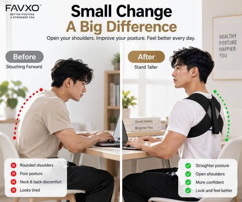 FAVXO Posture Corrector – Adjustable Back & Shoulder Support