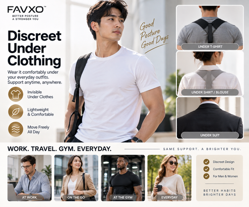 FAVXO Posture Corrector – Adjustable Back & Shoulder Support