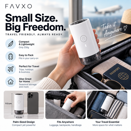FAVXO Cordless Travel Vacuum Compression System