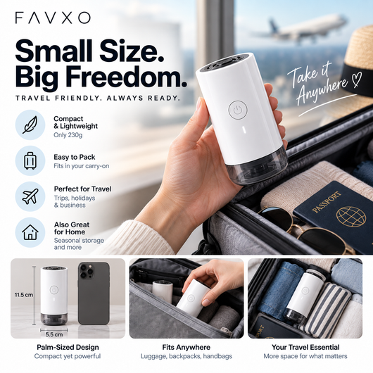FAVXO Cordless Travel Vacuum Compression System