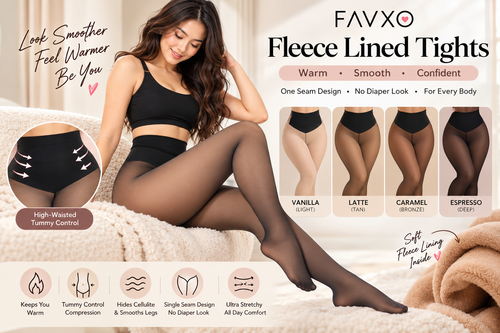 Women's Single-Seam Fleece-Lined Tights | High-Waisted & Smooth Fit
